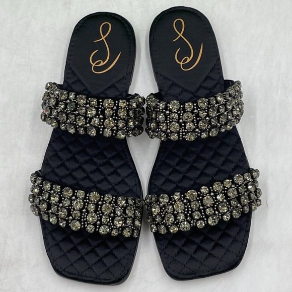 Women's Sam Edelman Ezel Embellished Sandals in Black, Size 6.5 - Picture 5 of 9